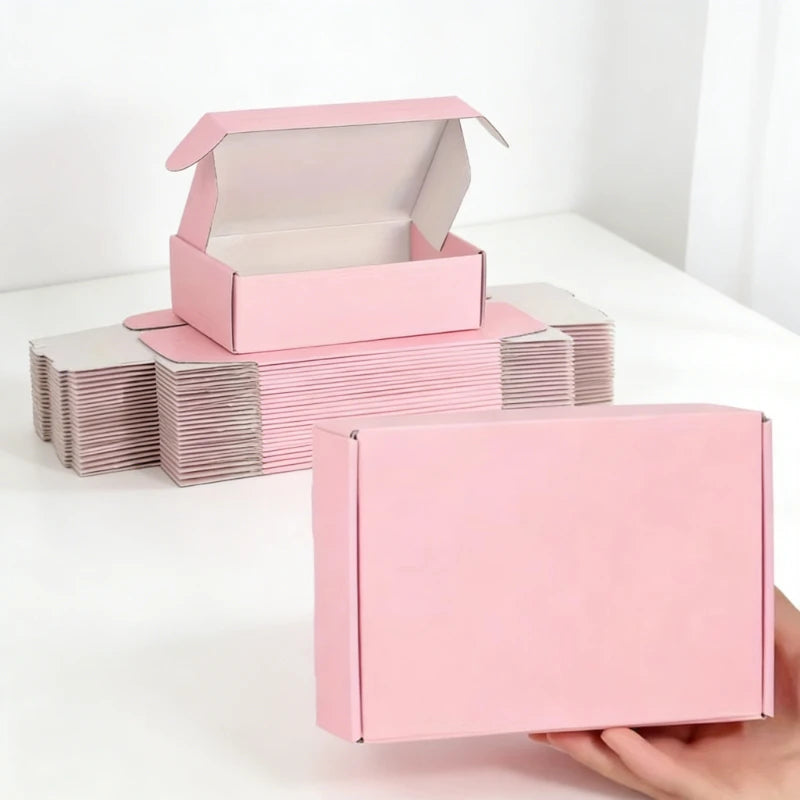 10 Pcs Pink Shipping Boxes Pink Corrugated Cardboard Mailer Boxes Bulk for Packaging Small Business Mailing Gift