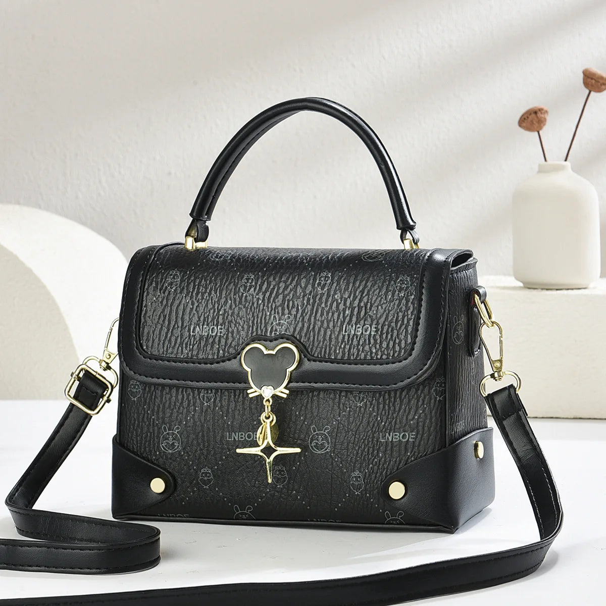 Classic Designer Shoulder Bag for Women Luxury Pu Leather Crossbody Handbags Ladies Tote Purse Elegant Fashion Small Square Bag