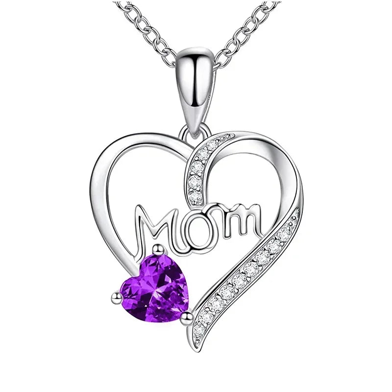 European and American Love Zircon Shining Pendant Silver Necklace Women's Declaration Anniversary Party Jewelry Wholesale