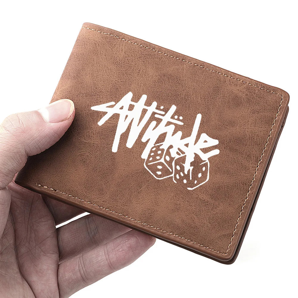 Men's Short Wallet PU Leather Vintage Casual Design Multi-Card Slot Zipper Coin Purse Mini Men's Wallet