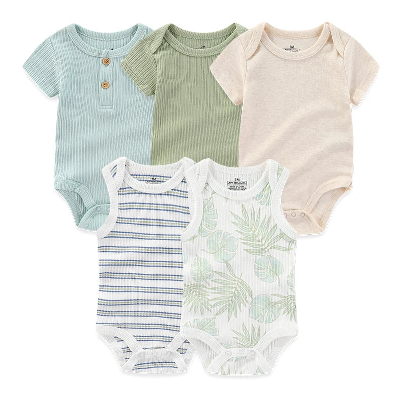 Mini Blooms Newborn Bodysuit Set (5-Piece)