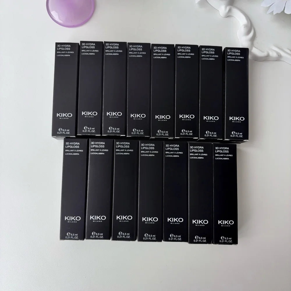 KIKO 3D Liquid Gloss Lip Glaze Mirror Plumper Lipstick Nourished Glossy Full Lips Not Fading Milk Tea Bean Paste Makeup Cosmetic