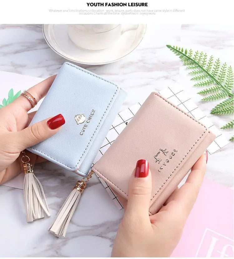 Mini Women Wallet Small animals heart Short Women's Wallet Card Holder Girls Woman Fashion Lady Coin Purse for Female Clutch Bag
