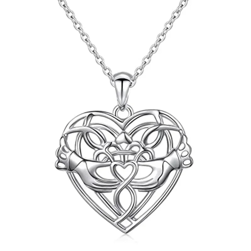 European and American Love Zircon Shining Pendant Silver Necklace Women's Declaration Anniversary Party Jewelry Wholesale