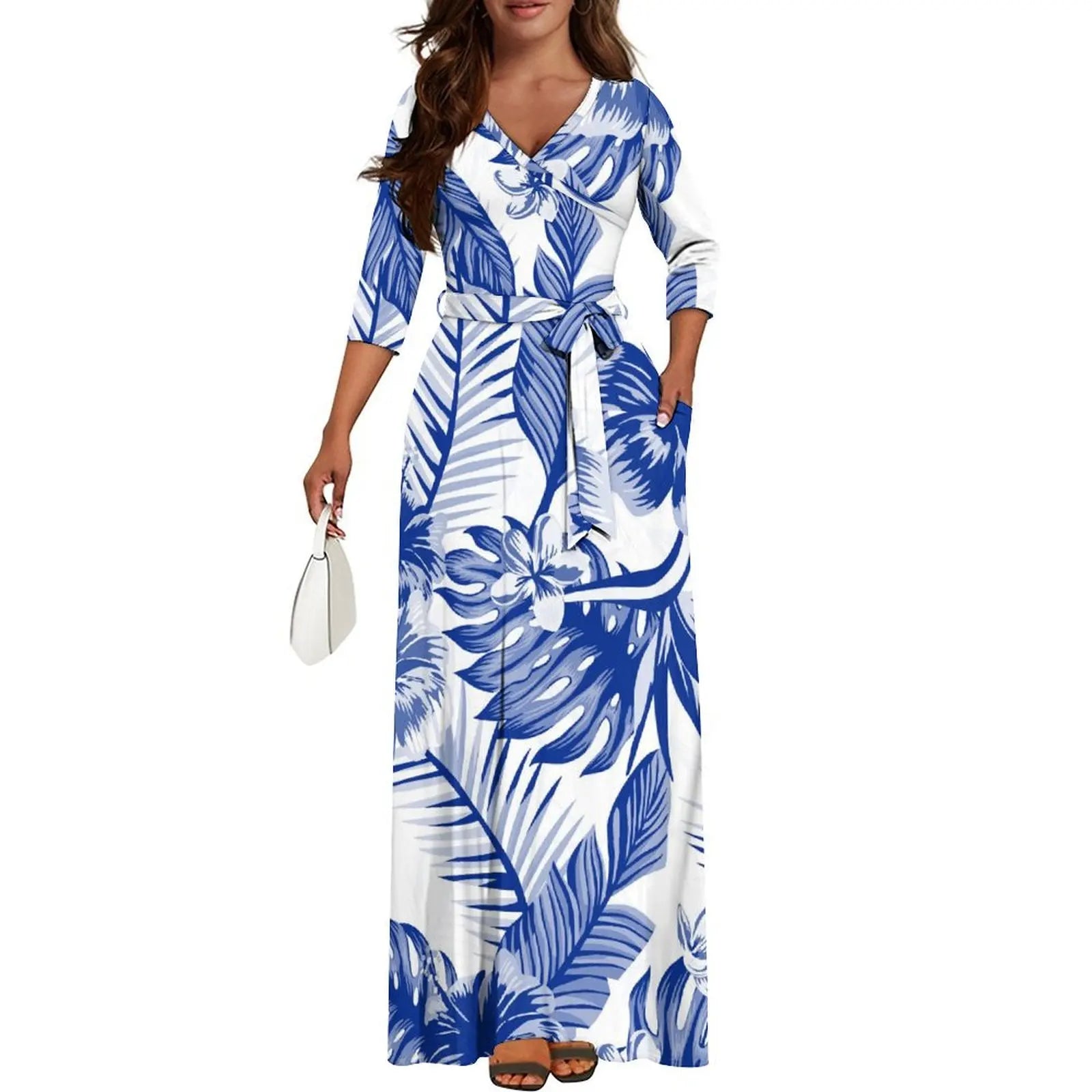Polynesian Custom Couple Clothing Autumn Long Sleeve New Women'S Dress Hawaii Men'S Formal Shirt 2-Piece Set 2025 New