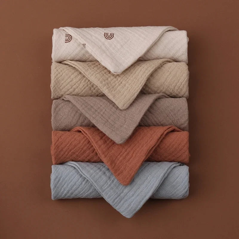 2/5PC Baby Towel New Born Items Stuff Muslin Squares Infant Newborn Hand Bath Shower Face Towel Soft Cotton Gauze Baby Washcloth