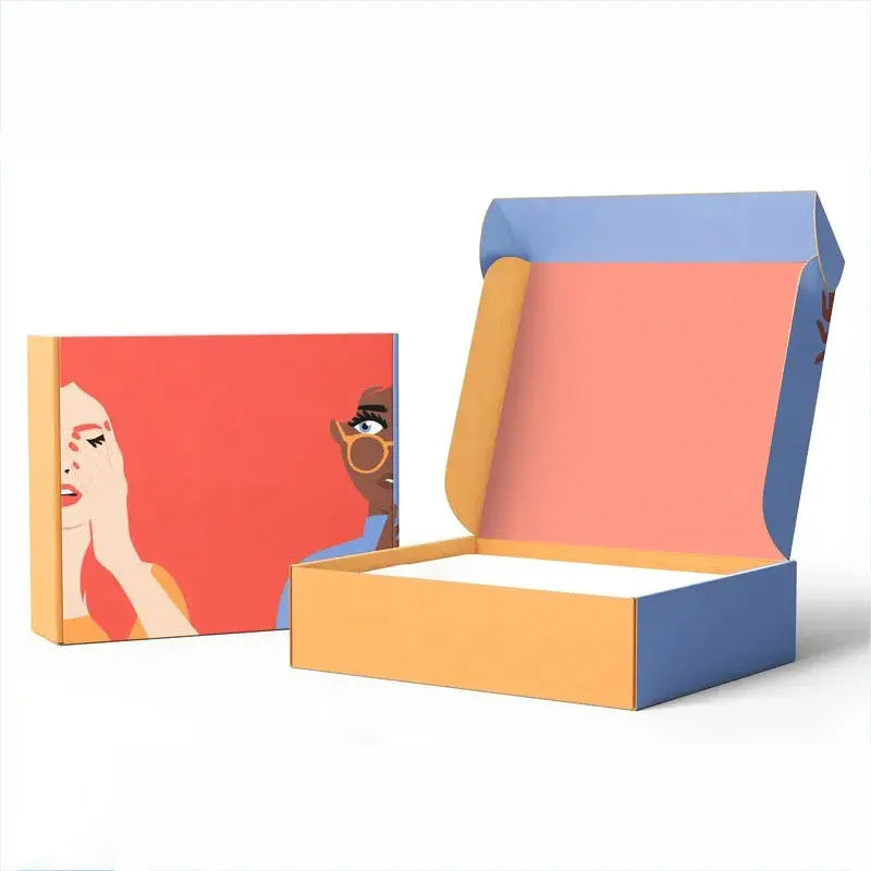 5pcs Print Gift Box Logo Cosmetics Shirt Wig Gift Box Wedding Party Paper Box Folding Clothing Custom Airplane Box Packing Logo