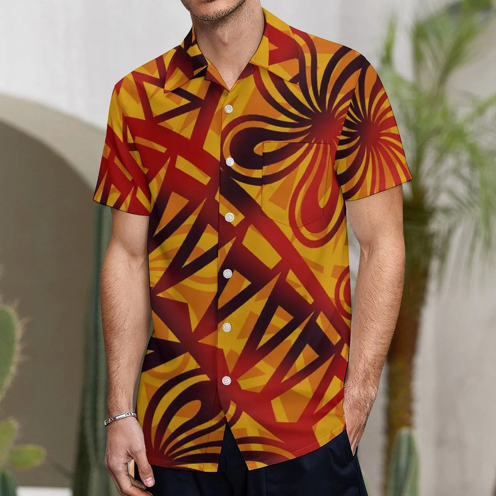 Polynesian Custom Couple Clothing Autumn Long Sleeve New Women'S Dress Hawaii Men'S Formal Shirt 2-Piece Set 2025 New