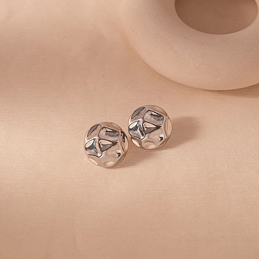 Personalized Design Irregular Geometric Leaf Stud Earrings Punk Golden Metal Female Earring Carnival Banquet Festival Jewelry