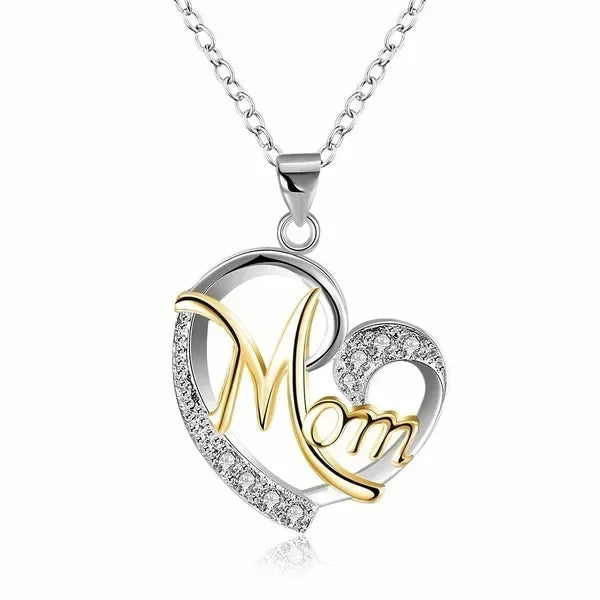European and American Love Zircon Shining Pendant Silver Necklace Women's Declaration Anniversary Party Jewelry Wholesale