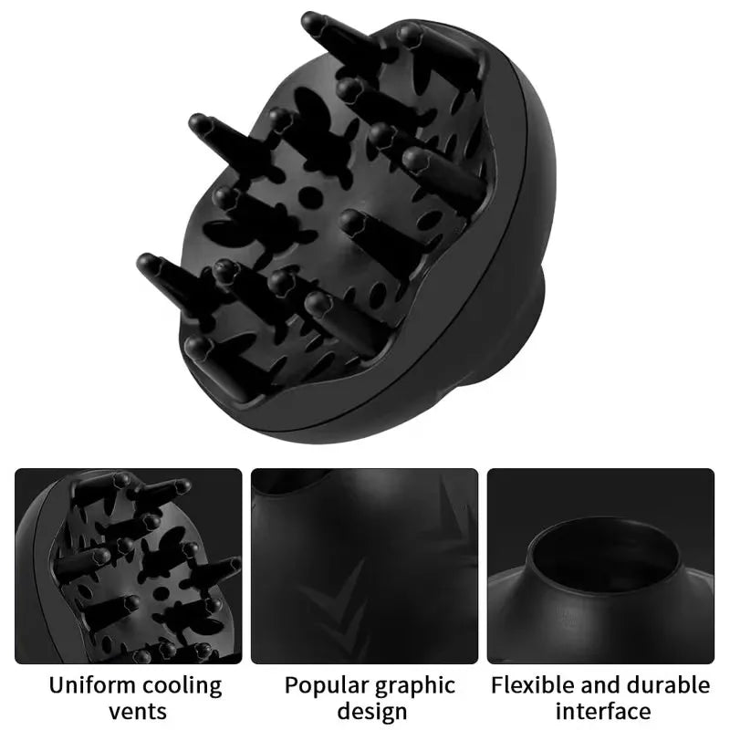 Reusable Wavy Styling Nozzle, 2-in-1 Concentrator & Diffuser Hair Dryer Attachment, Curling Styling Tool, Must-Have for Daily Ho