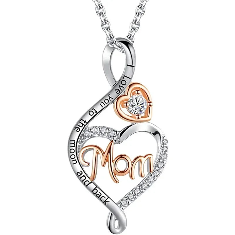 European and American Love Zircon Shining Pendant Silver Necklace Women's Declaration Anniversary Party Jewelry Wholesale