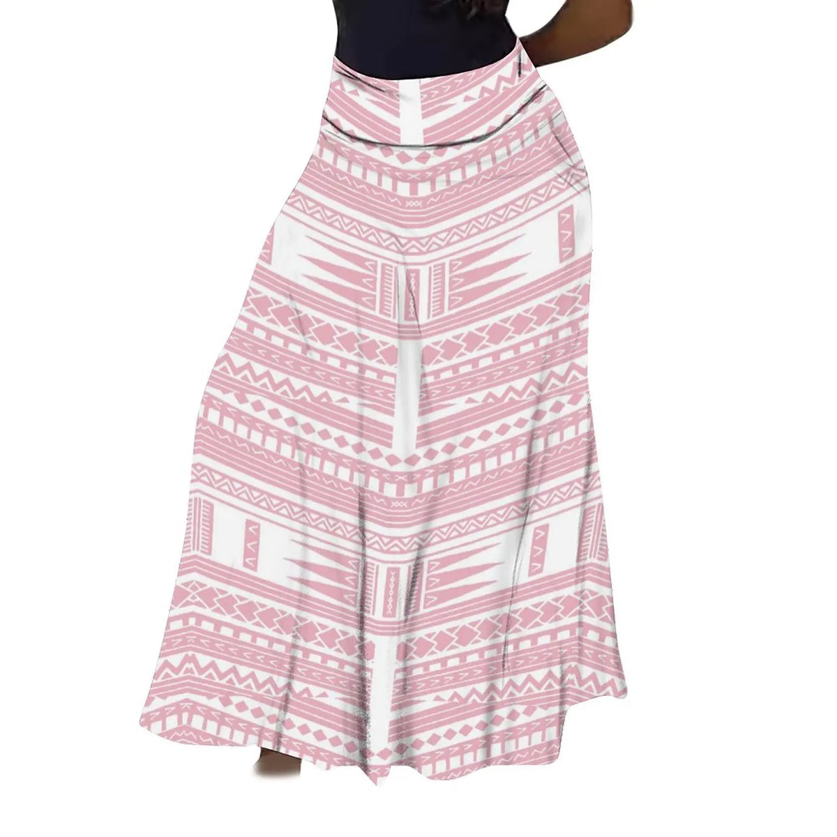 Factory Direct Sales Polynesian Tribal Ethnic Pattern Flower Print Summer Long Skirt Club Skirt Custom Women'S Clothing