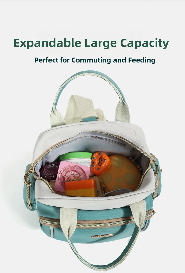 Large Capacity Maternity Bag Double Shoulder Baby Diaper Storage Bag New Mommy Milk Bag Infant Mother Baby Bag Oxford Cloth F...