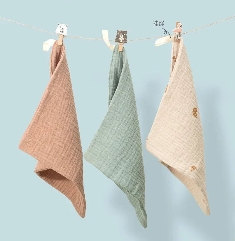 2/5PC Baby Towel New Born Items Stuff Muslin Squares Infant Newborn Hand Bath Shower Face Towel Soft Cotton Gauze Baby Washcloth