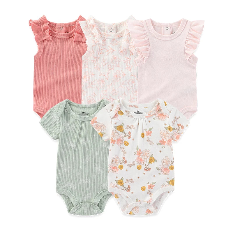 Mini Blooms Newborn Bodysuit Set (5-Piece)