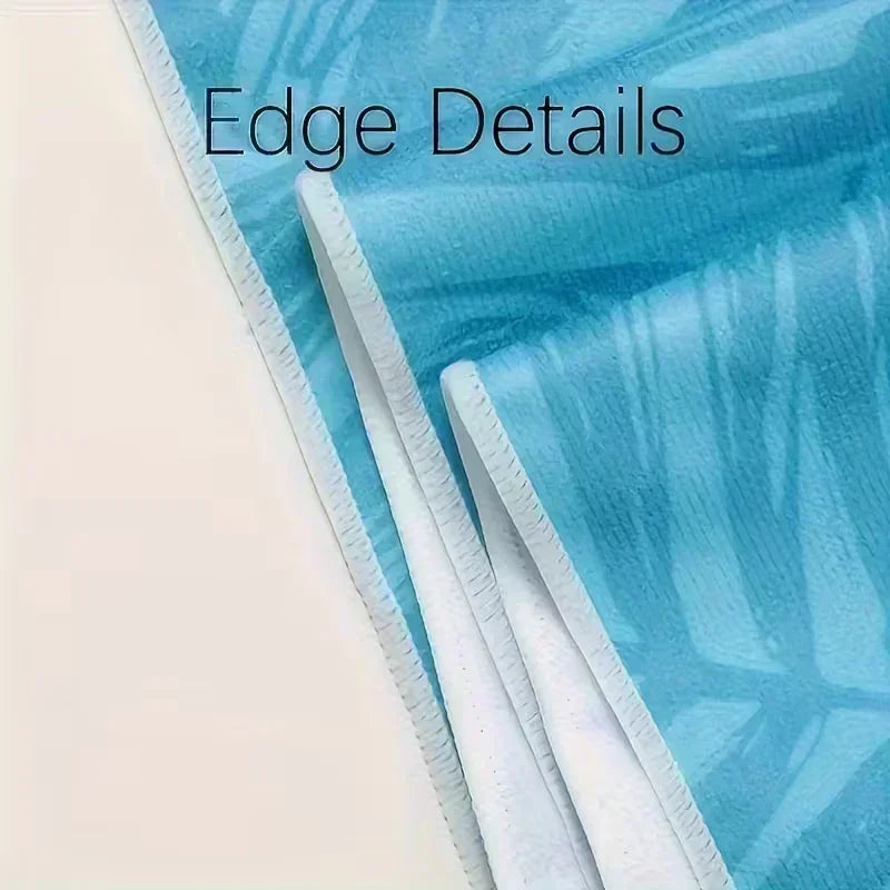 1pc Tropical Plant Printed Large Beach Towel Quick Drying Absorbent Beach Towel Swimming Vacation Camping Beach Towel