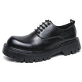 Men Oxford Shoes PU Thick Sole Solid Color Classic Professional Business Men Shoes