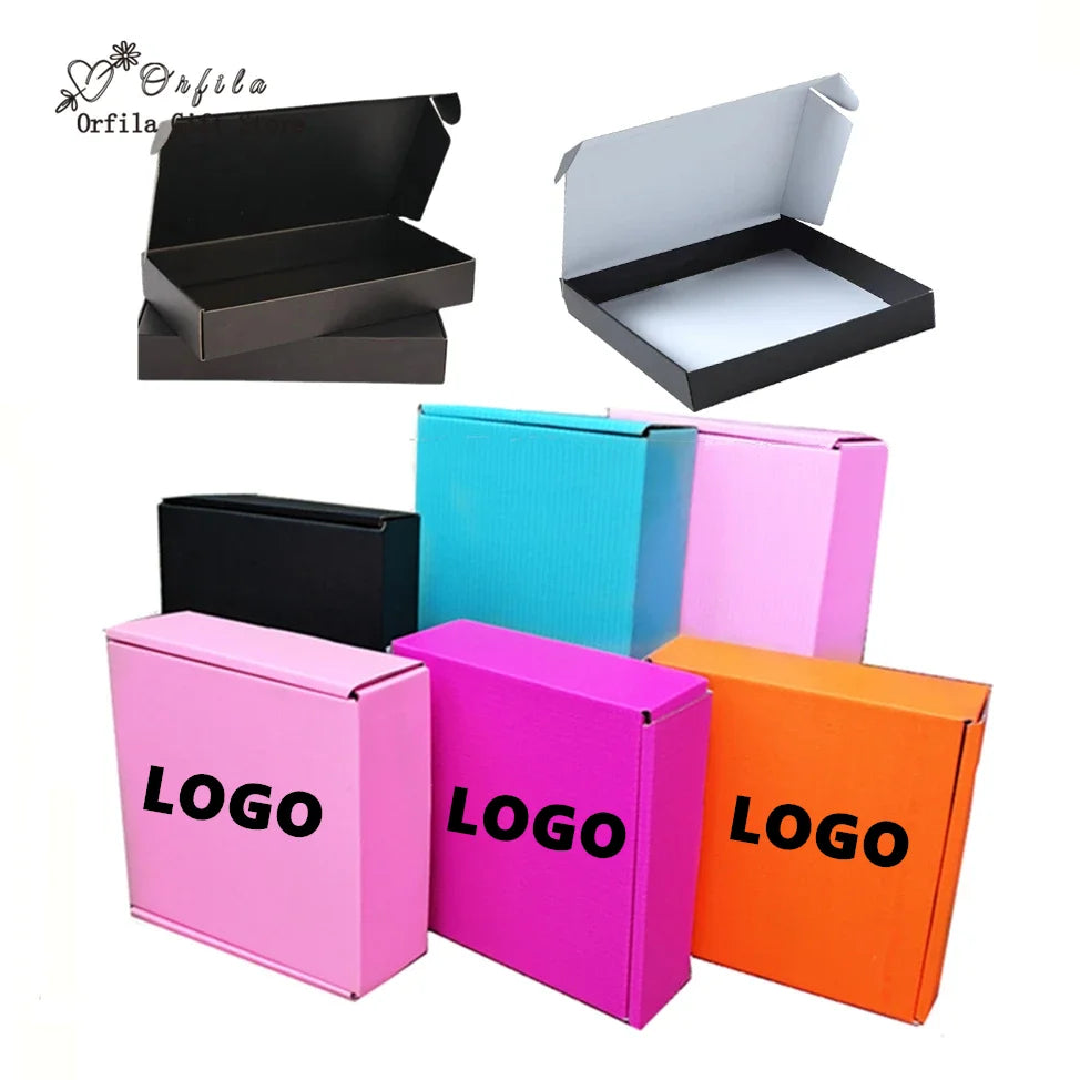 Pink Gift Box with Customized Logo,3-Layer Corrugated Box,Storage Display Carton,Supports Size Printing Logo,Festival Party,10Pc