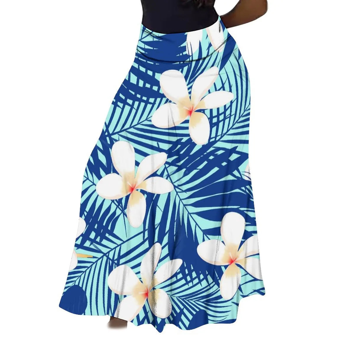 Factory Direct Sales Polynesian Tribal Ethnic Pattern Flower Print Summer Long Skirt Club Skirt Custom Women'S Clothing