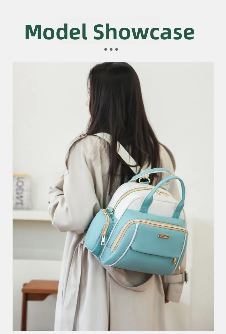 Large Capacity Maternity Bag Double Shoulder Baby Diaper Storage Bag New Mommy Milk Bag Infant Mother Baby Bag Oxford Cloth F...