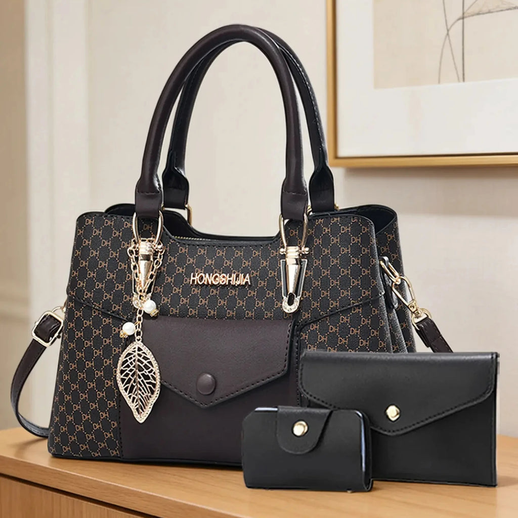 high-end textured large-capacity commuter tote bags, luxury women's bag series with color-blocking crossbody bags
