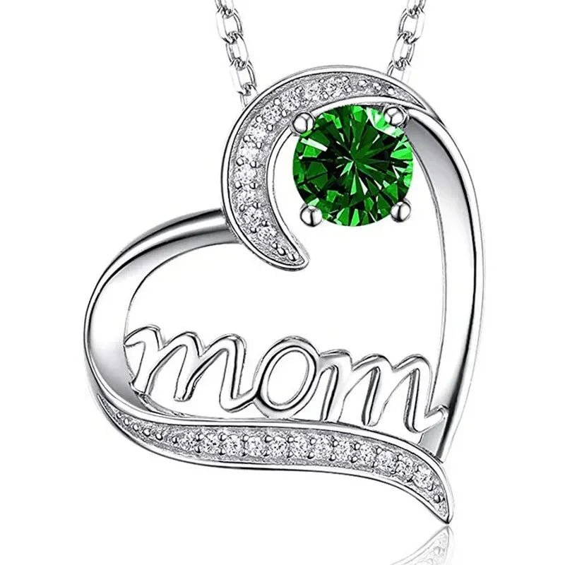 European and American Love Zircon Shining Pendant Silver Necklace Women's Declaration Anniversary Party Jewelry Wholesale