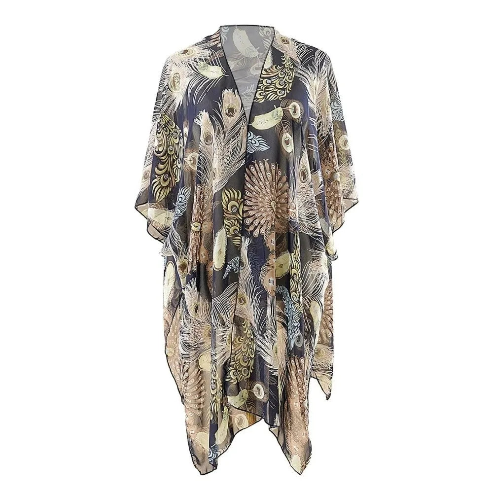 Floral Chiffon Bikini Cover-Up