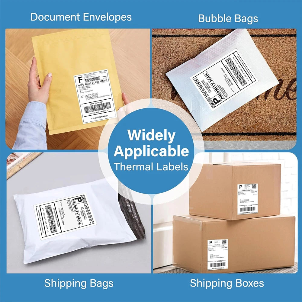 4x6Inch Shipping Labels For Thermal Shipping Label Printer 100/500PCS 100x150mm Thermal Label Paper For Business Express Waybill