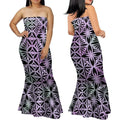 Polynesian Women'S Dress Summer Strapless Fishtail Dress Elegant Temperament Long Dress Banquet High Quality
