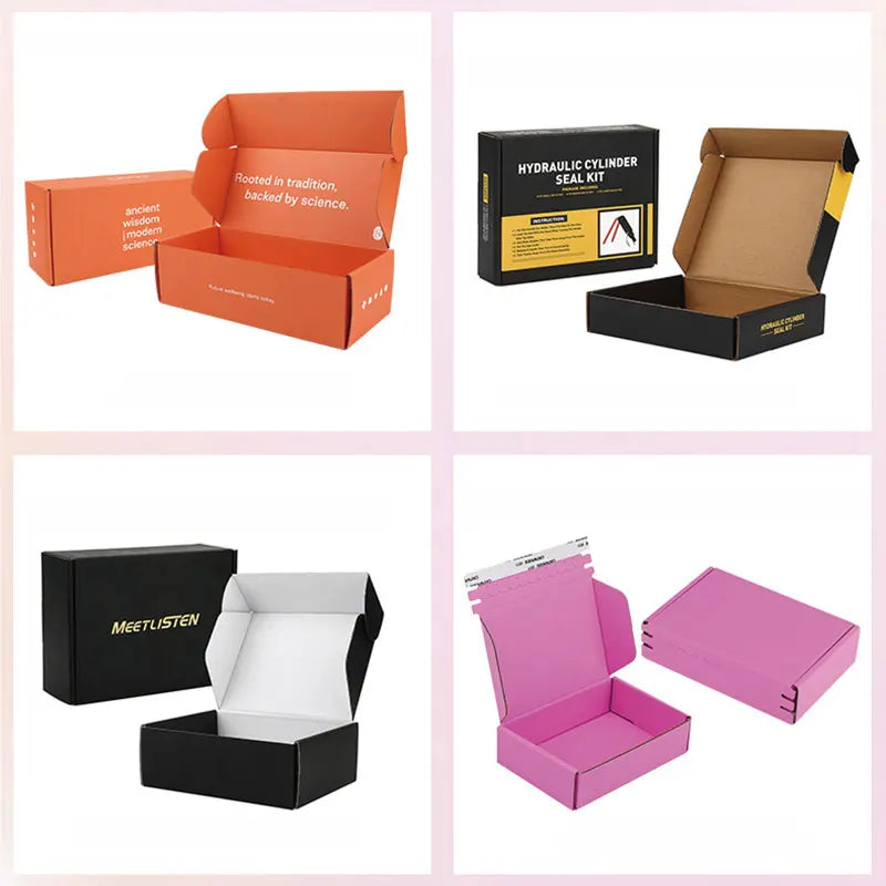5pcs Print Gift Box Logo Cosmetics Shirt Wig Gift Box Wedding Party Paper Box Folding Clothing Custom Airplane Box Packing Logo