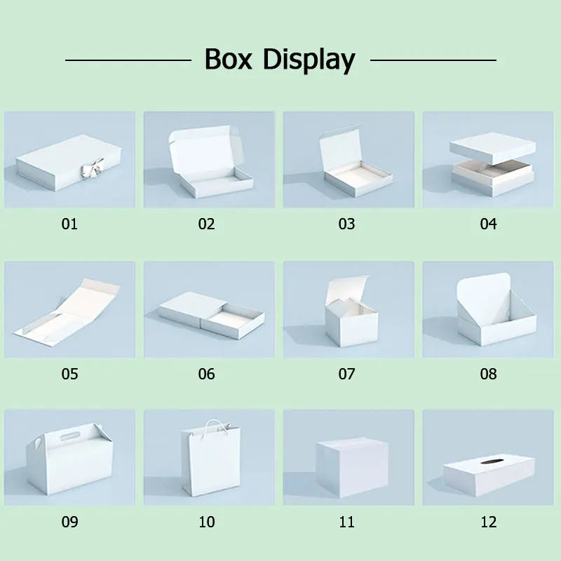 5pcs Print Gift Box Logo Cosmetics Shirt Wig Gift Box Wedding Party Paper Box Folding Clothing Custom Airplane Box Packing Logo