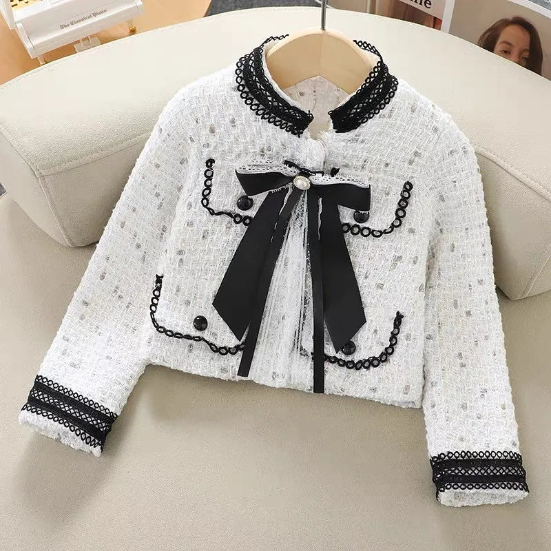 ZOETOPKID Girl Princess Elegant Clothes Set Jacket+Skirt 2PCS Toddler Teen Child Clothing Suit Party Birthday Children Clothes