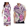 Polynesian Custom Couple Clothing Autumn Long Sleeve New Women'S Dress Hawaii Men'S Formal Shirt 2-Piece Set 2025 New