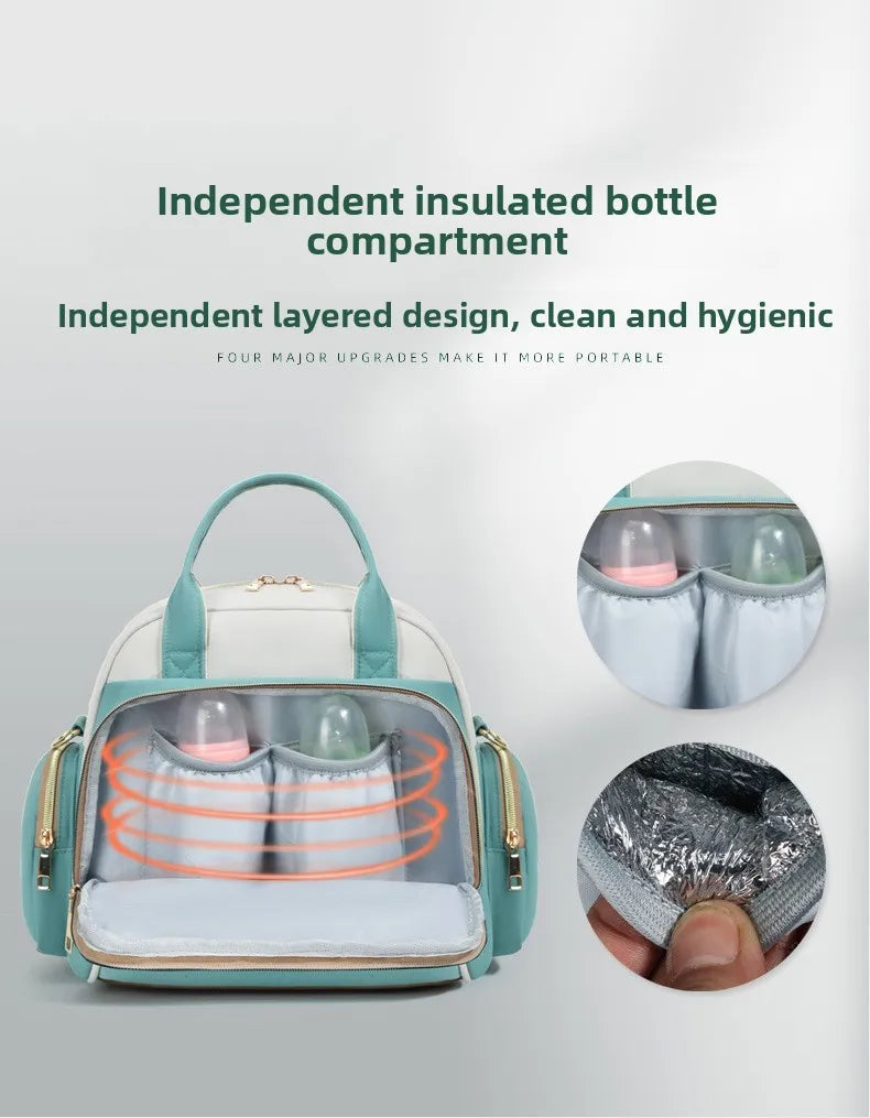 Large Capacity Maternity Bag Double Shoulder Baby Diaper Storage Bag New Mommy Milk Bag Infant Mother Baby Bag Oxford Cloth F...