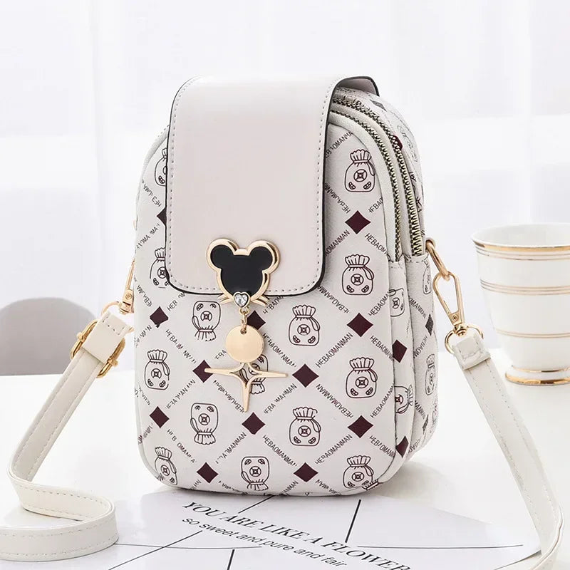 Women Mini Leather Shoulder Diagonal Bags Small Mobile Phone Bag Crossbody Girls Ladies Purse Handbag Wallets Card Holders